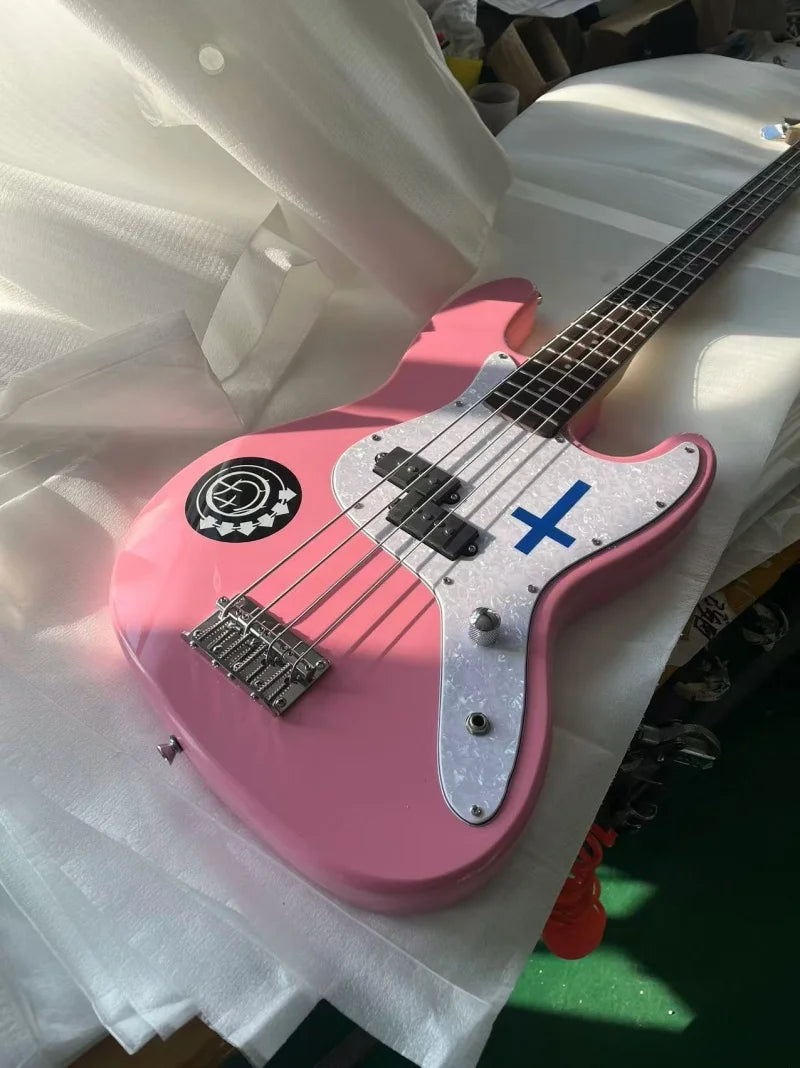 Pink Skull 4-String Electric Bass