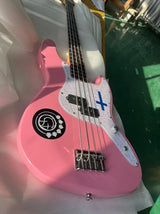 Pink Skull 4-String Electric Bass