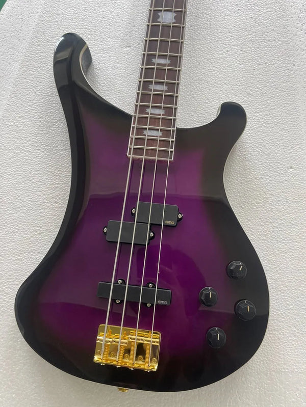 Purple 4-String Electric Bass