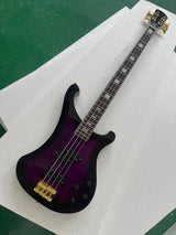 Purple 4-String Electric Bass